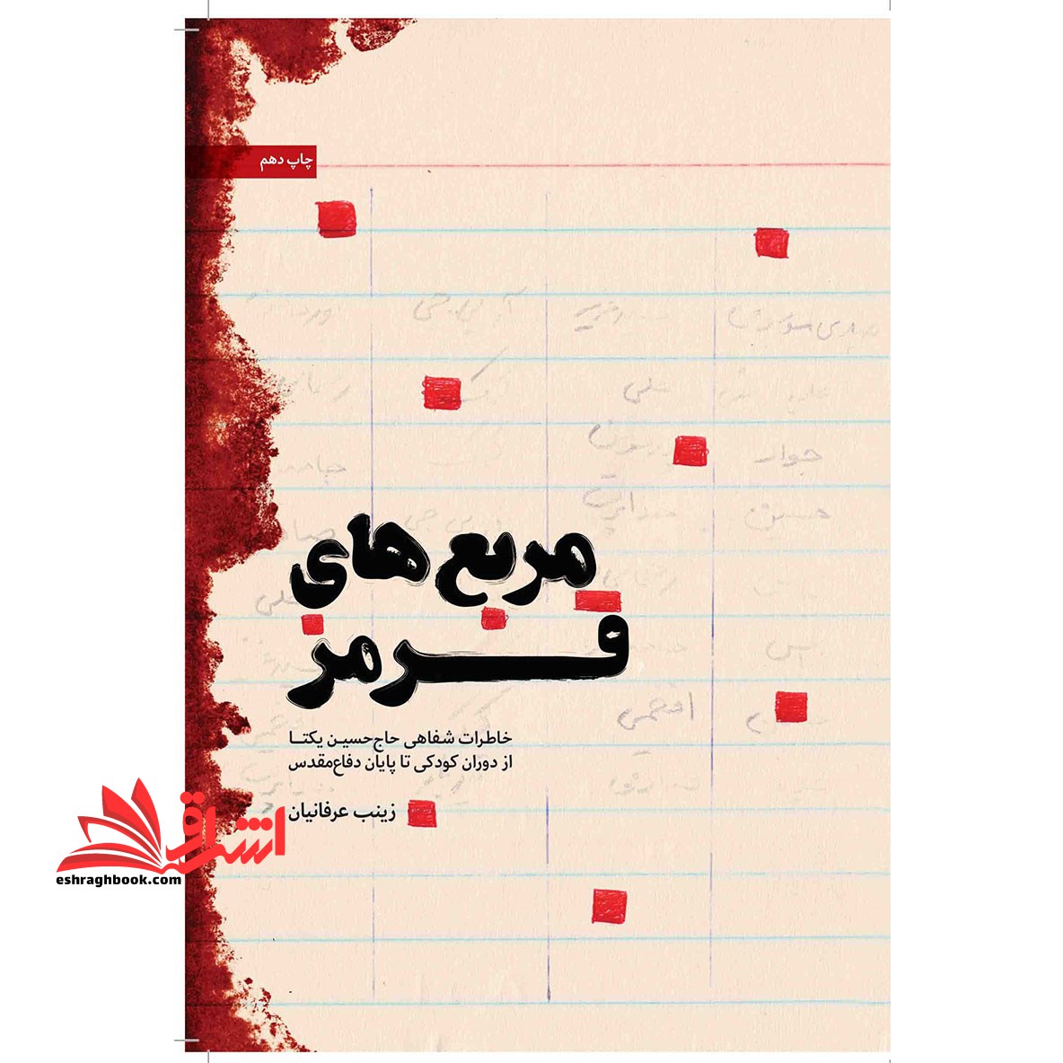کتاب مربع های قرمز - (خاطرات شفاهی حاج حسین یکتا از دوران کودکی تا پایان دفاع مقدس)