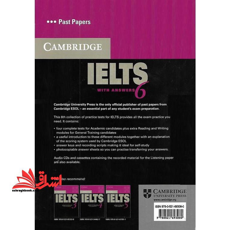 ‪‎Cambridge IELTS ۶: examination papers from the University of Cambridge ESOLl ‭examinations English for speakers of other languages