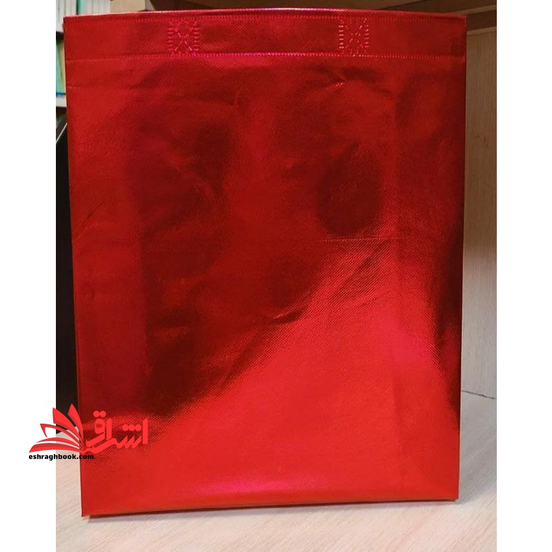 ساک دستی-پارچه ای متالایز B طولی بزرگ رنگ قرمز