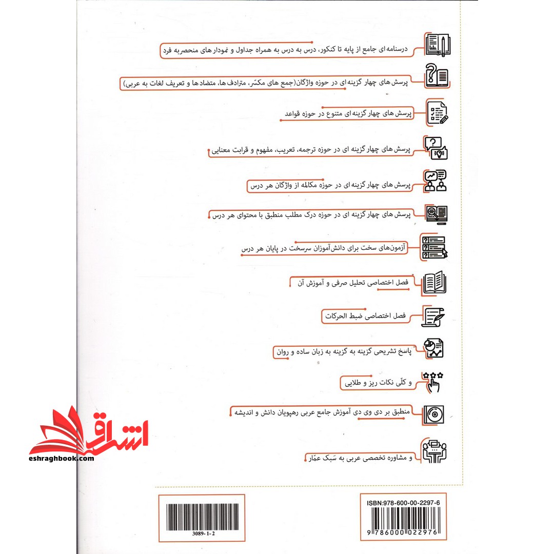 عربی عمار جامع تخصصی انسانی دهم، یازدهم، دوازدهم: درسنامه پرسش های چهار گزینه ای لغت…
