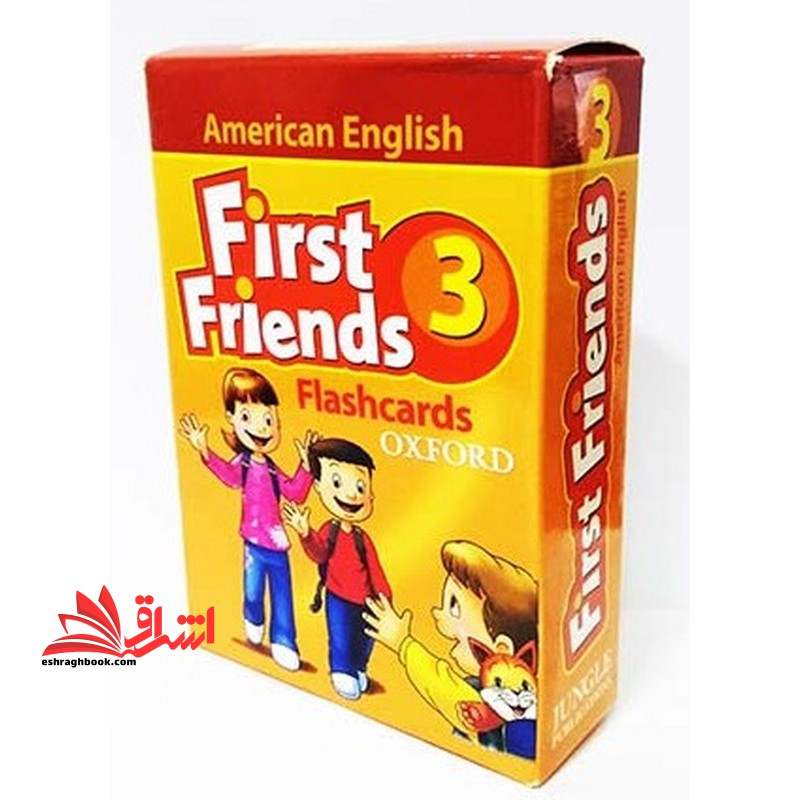 فلش کارت نارنجی رنگ family and friends ۳ american english flashcards