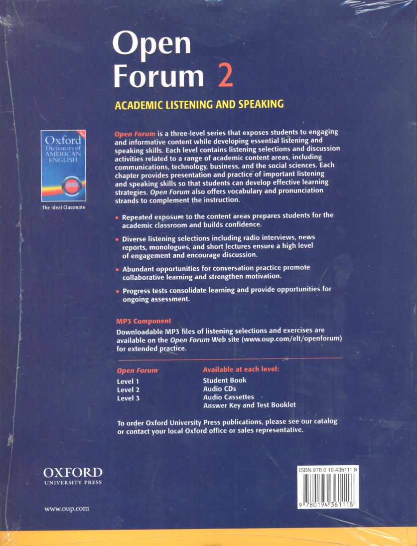 کتاب Open Forum ۲ Student Book with Test Booklet & CD