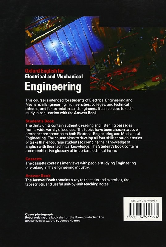 کتاب oxford english for electrical and mechanical