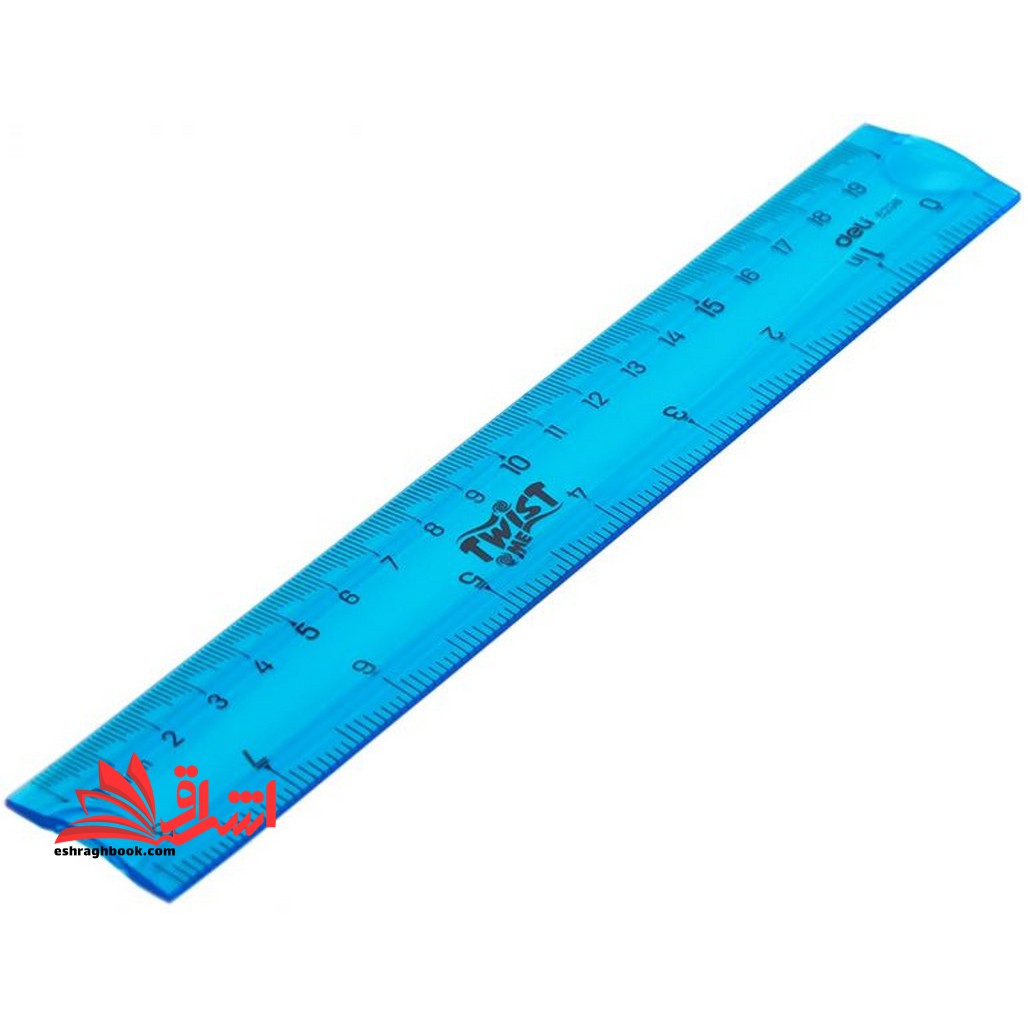 خط کش ۲۰ سانتی Dual ruler yocoo no ۶۲۰۸ آبی رنگ ژله ای
