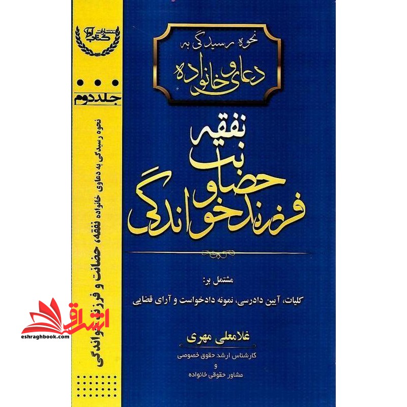 نحوه رسیدگی به دعاوی خانواده نفقه حضانت و فرزند خواندگی جلد دوم