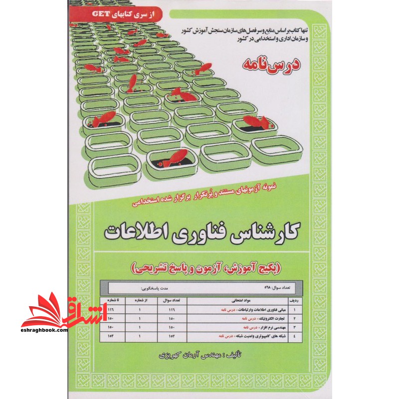 درس نامه نمونه آزمونهای مستند و پرتکرار برگزار شده استخدامی کارشناس فناوری اطلاعات پکیج آموزش،آزمون و پاسخ تشریحی) مبانی فناوری اطلاعات،تجارت الکترونیک،مهندسی نرم افزار،شبکه های کامپیوتری و امنیت شبکه