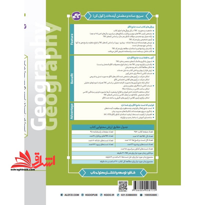 تست جامع جغرافیا رشته انسانی دهم ، یازدهم و دوازدهم درسنامه +تست+پاسخنامه تشریحی کامل