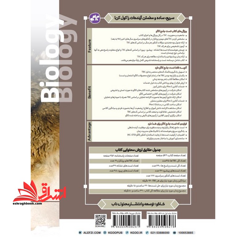 تست جامع زیست رشته انسانی دهم ، یازدهم و دوازدهم درسنامه +تست+پاسخنامه تشریحی کامل