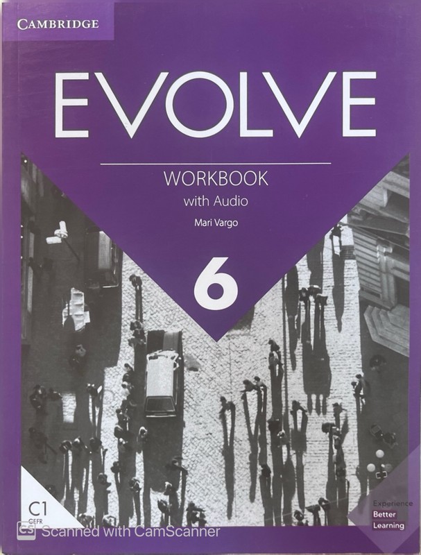 فقط کتاب کار evolve ۶ workbook with audio olny workbook