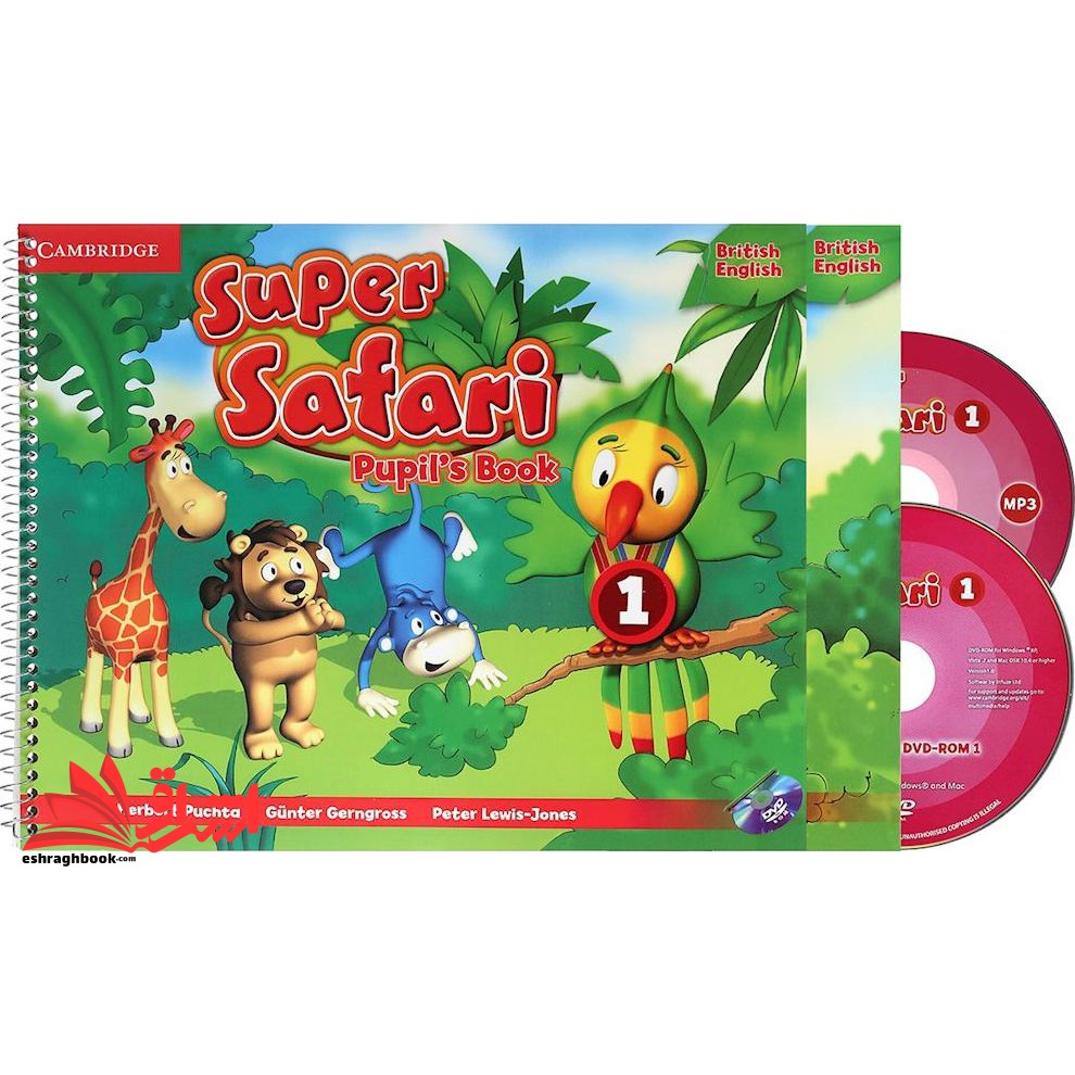 کتاب Super Safari ۱ British Pupils+Activity Book+CD+DVD