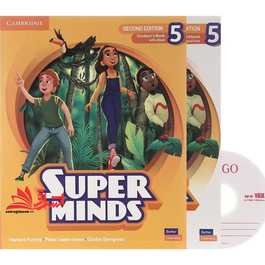 کتاب Super Minds ۵ SB+WB+CD+DVD -second ed