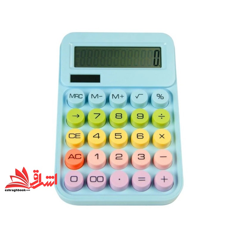 ماشین حساب ۱۲ رقمی صبا آبی (فانتزی) باتری / نور