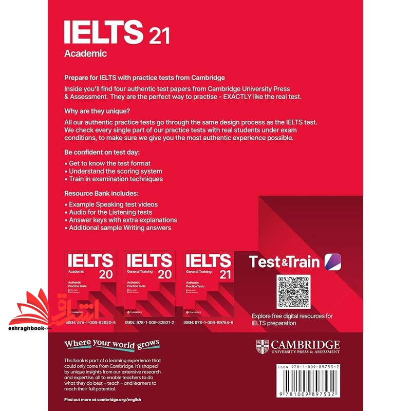 کتاب Ielts academic ۲۱ authetic practice test